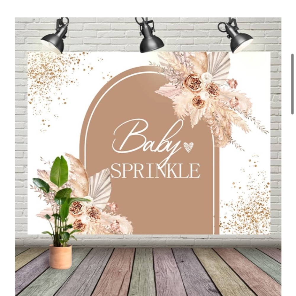Baby sprinkle backdrop